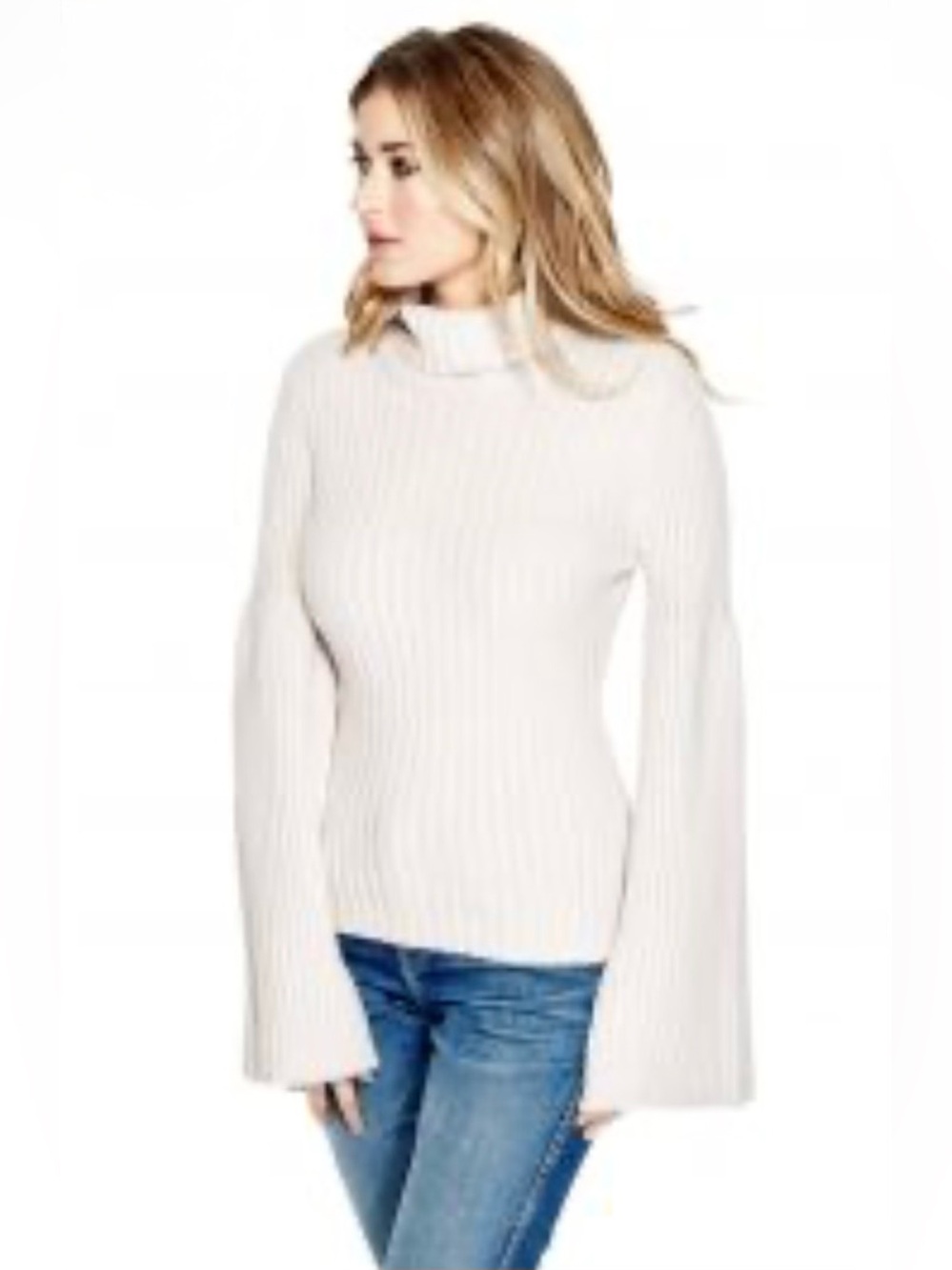 NWOT GUESS Long Samira Voluminous Sleeve Sweater